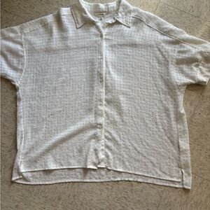 Max Studio White Casual Button Down Shirt
